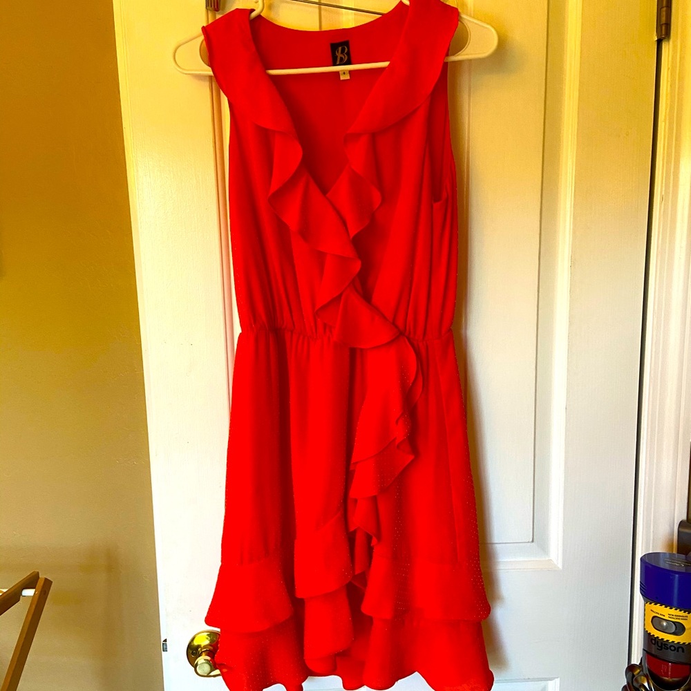 Anthropologie sleeveless ruffled dress